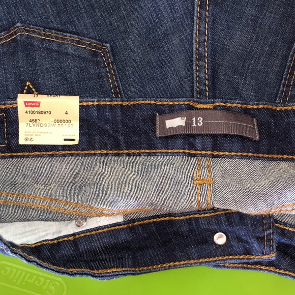 NWT Levi’s shorts blue jean denim size 13 - Picture 4 of 7